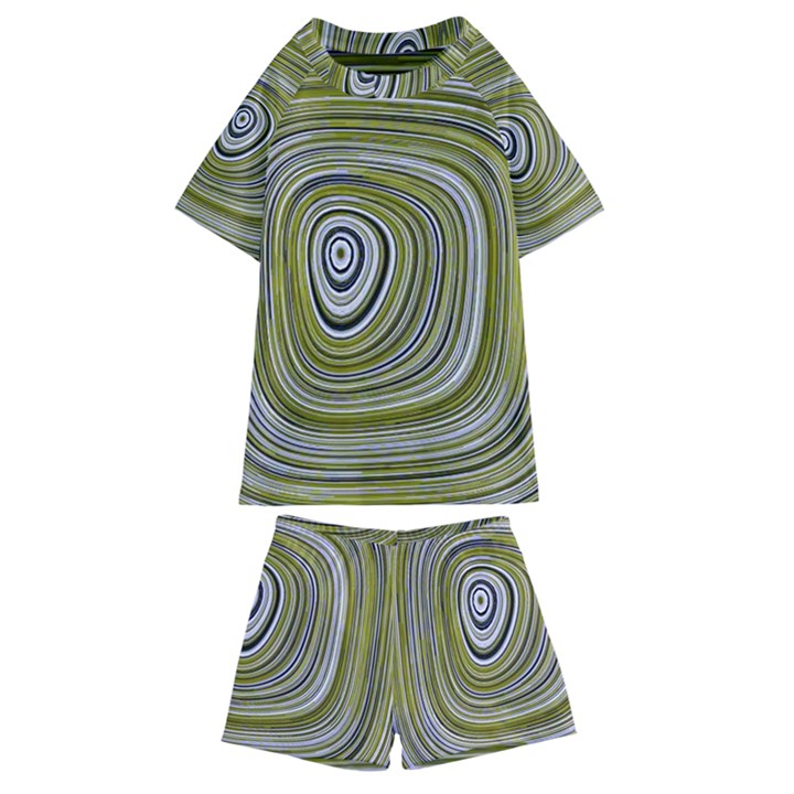 Electric Field Art IV Kids  Swim Tee and Shorts Set