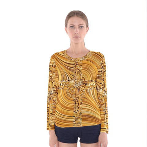 Electric Field Art Viii Women s Long Sleeve Tee by okhismakingart