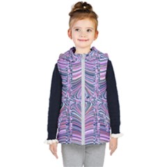 Electric Field Art Ix Kids  Hooded Puffer Vest by okhismakingart