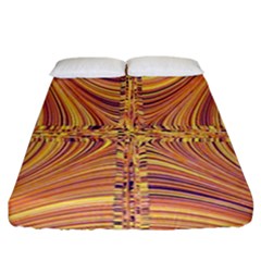 Electric Field Art X Fitted Sheet (california King Size) by okhismakingart