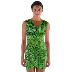 Electric Field Art Xii Wrap Front Bodycon Dress by okhismakingart