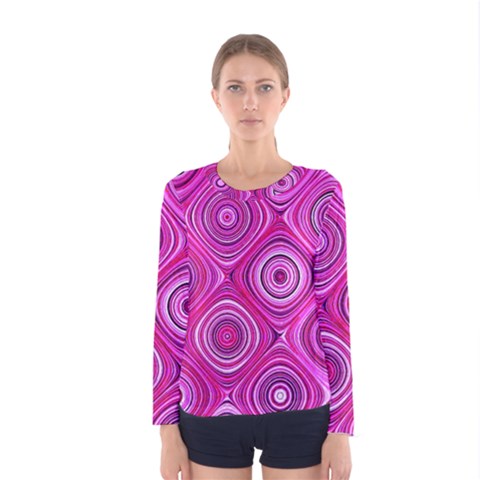 Electric Field Art Xiii Women s Long Sleeve Tee by okhismakingart