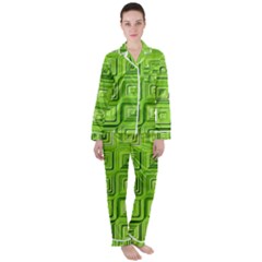 Electric Field Art Xvii Satin Long Sleeve Pyjamas Set by okhismakingart