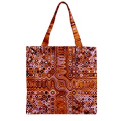 Electric Field Art Xviii Zipper Grocery Tote Bag by okhismakingart