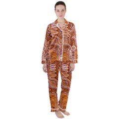 Electric Field Art Xviii Satin Long Sleeve Pyjamas Set by okhismakingart