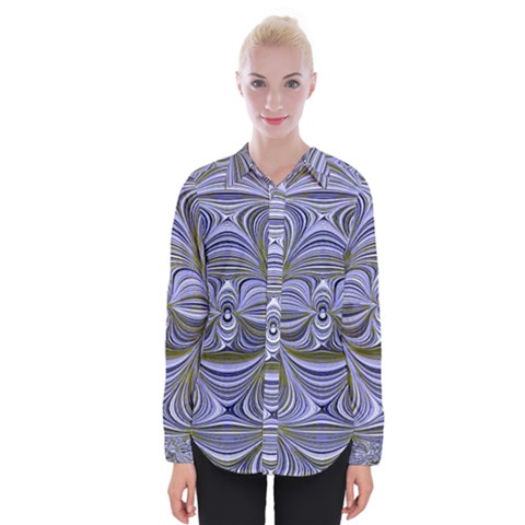 Electric Field Art Xx Womens Long Sleeve Shirt by okhismakingart