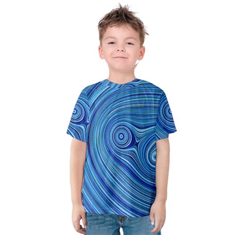 Electric Field Art Xxiii Kids  Cotton Tee by okhismakingart