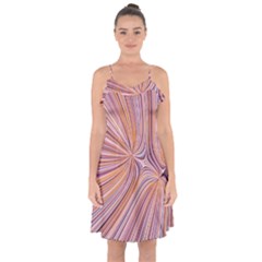 Electric Field Art Xxiv Ruffle Detail Chiffon Dress