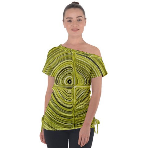 Electric Field Art Xxvii Tie-up Tee by okhismakingart