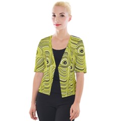 Electric Field Art Xxvii Cropped Button Cardigan by okhismakingart