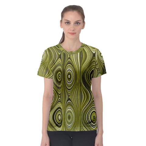 Electric Field Art Xxxv Women s Sport Mesh Tee by okhismakingart