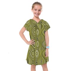 Electric Field Art Xxxv Kids  Drop Waist Dress by okhismakingart