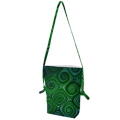 Electric Field Art Xliv Folding Shoulder Bag by okhismakingart