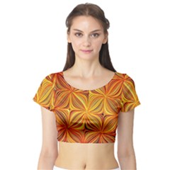 Electric Field Art XLV Short Sleeve Crop Top