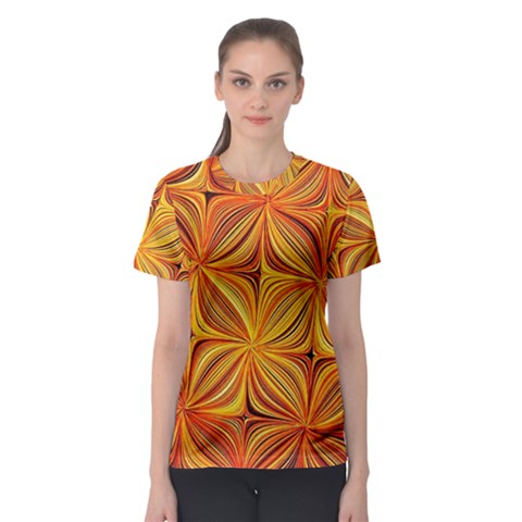 Electric Field Art Xlv Women s Sport Mesh Tee by okhismakingart