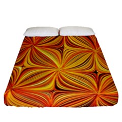 Electric Field Art Xlv Fitted Sheet (queen Size) by okhismakingart