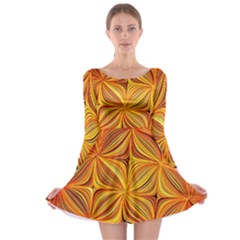 Electric Field Art XLV Long Sleeve Skater Dress