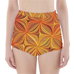 Electric Field Art XLV High-Waisted Bikini Bottoms