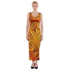 Electric Field Art XLV Fitted Maxi Dress