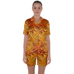 Electric Field Art XLV Satin Short Sleeve Pyjamas Set