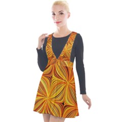 Electric Field Art XLV Plunge Pinafore Velour Dress