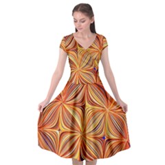 Electric Field Art Xlvi Cap Sleeve Wrap Front Dress by okhismakingart