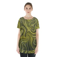 Electric Field Art Xlviii Skirt Hem Sports Top by okhismakingart