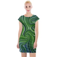 Electric Field Art Xlix Cap Sleeve Bodycon Dress by okhismakingart