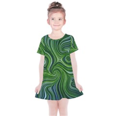 Electric Field Art Xlix Kids  Simple Cotton Dress by okhismakingart