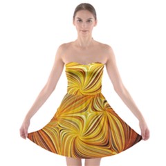 Electric Field Art Li Strapless Bra Top Dress by okhismakingart