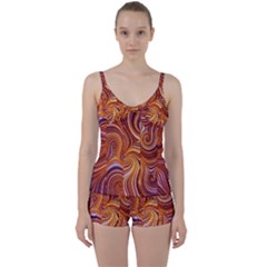 Electric Field Art Liii Tie Front Two Piece Tankini by okhismakingart