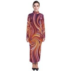 Electric Field Art Liv Turtleneck Maxi Dress by okhismakingart