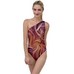 Electric Field Art Liv To One Side Swimsuit by okhismakingart