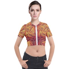 Electric Field Art Lv Short Sleeve Cropped Jacket