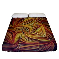 Electric Field Art Lvi Fitted Sheet (california King Size) by okhismakingart