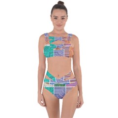 Electric Field Art Collage I Bandaged Up Bikini Set  by okhismakingart