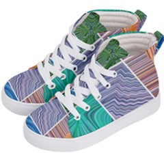 Electric Field Art Collage I Kids  Hi-top Skate Sneakers by okhismakingart