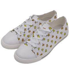 Birds, Animal, Cute, Sketch, Wildlife, Wild, Cartoon, Doodle, Scribble, Fashion, Printed, Allover, For Kids, Drawing, Illustration, Print, Design, Patterned, Pattern Women s Low Top Canvas Sneakers by dflcprintsclothing