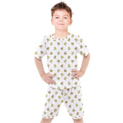 Birds, Animal, Cute, Sketch, Wildlife, Wild, Cartoon, Doodle, Scribble, Fashion, Printed, Allover, For Kids, Drawing, Illustration, Print, Design, Patterned, Pattern Kids  Tee And Shorts Set by dflcprintsclothing