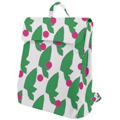 Feuilles Et Pois Flap Top Backpack by perlette