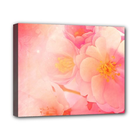 Wonderful Floral Design, Soft Colors Canvas 10  X 8  (stretched) by FantasyWorld7