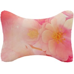 Wonderful Floral Design, Soft Colors Seat Head Rest Cushion by FantasyWorld7