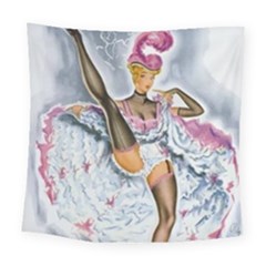 Bal Du Moulin Rouge French Cancan Square Tapestry (large) by StarvingArtisan