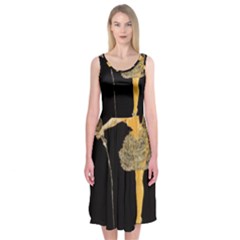 Pernis Champagne Midi Sleeveless Dress by StarvingArtisan