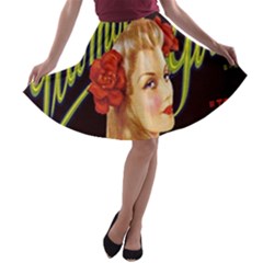 Blonde Bombshell Retro Glamour Girl Posters A-line Skater Skirt by StarvingArtisan