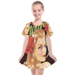 Blonde Bombshell Retro Glamour Girl Posters Kids  Smock Dress