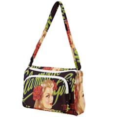 Blonde Bombshell Retro Glamour Girl Posters Front Pocket Crossbody Bag by StarvingArtisan