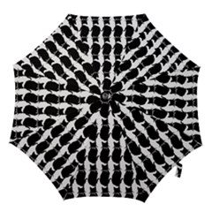 Cat Silouette Pattern Hook Handle Umbrellas (large) by snowwhitegirl