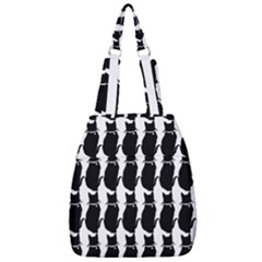 Cat Silouette Pattern Center Zip Backpack by snowwhitegirl