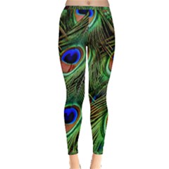 Peacock Feathers Inside Out Leggings